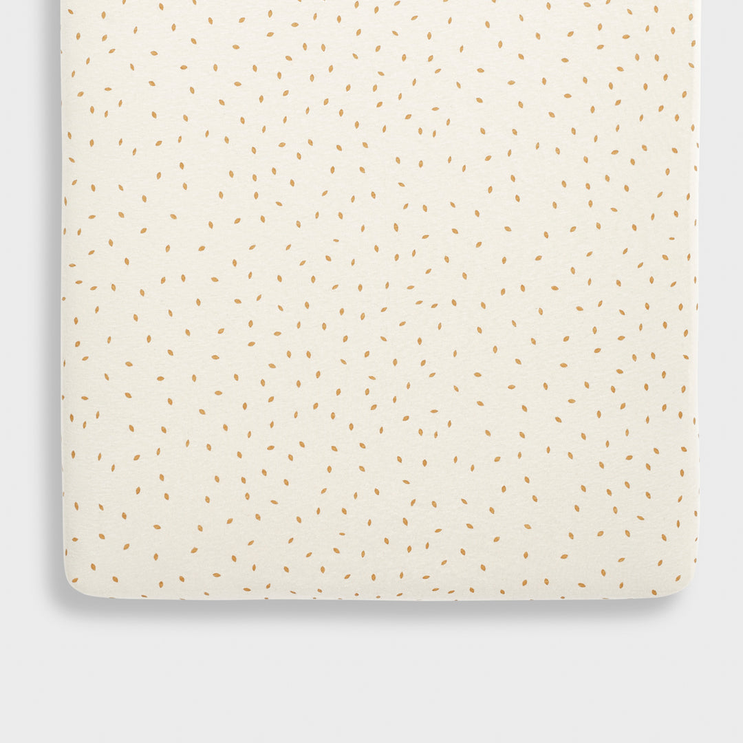 The Little Green Sheep Organic Fitted sheet Linen Rice / 60x120 - Hola BB