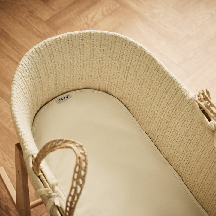 Protector de colchón orgánico para cesta Moisés