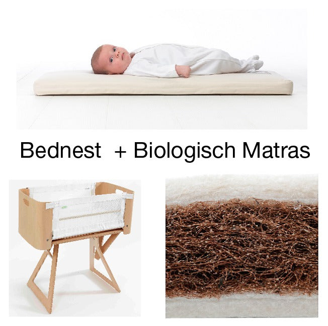 Bednest Bedside crib - including natural mattress  - Hola BB