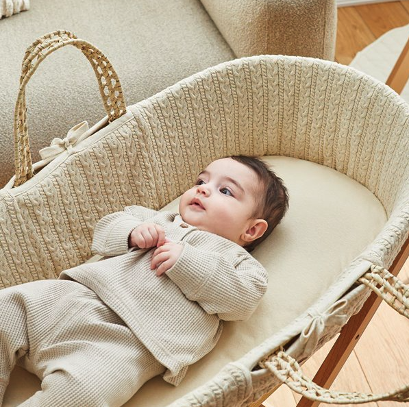 Sábana para cesta de Moisés de lino orgánico - Natural Edit