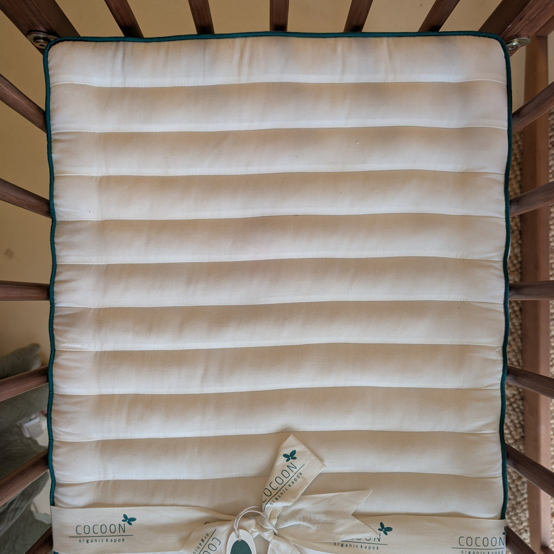 Nakładka na materac z kapoku i organicznej bawełny - 40×90 cm