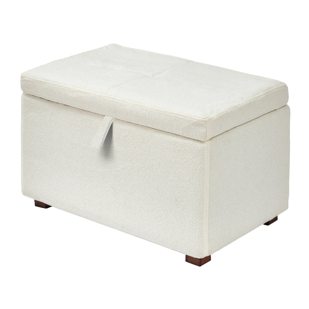 Gaia Baby Serena Footstool - Walnut & Boucle Chalk - Hola BB