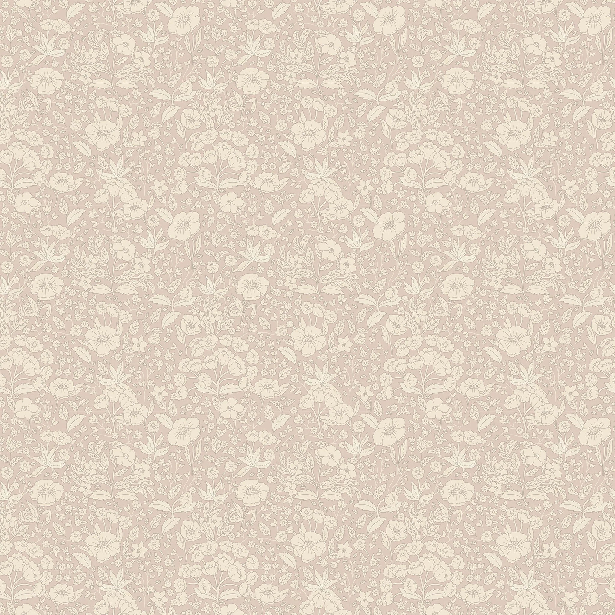 Summer Gray Doris Wallpaper Doris Dusty Pink - Hola BB